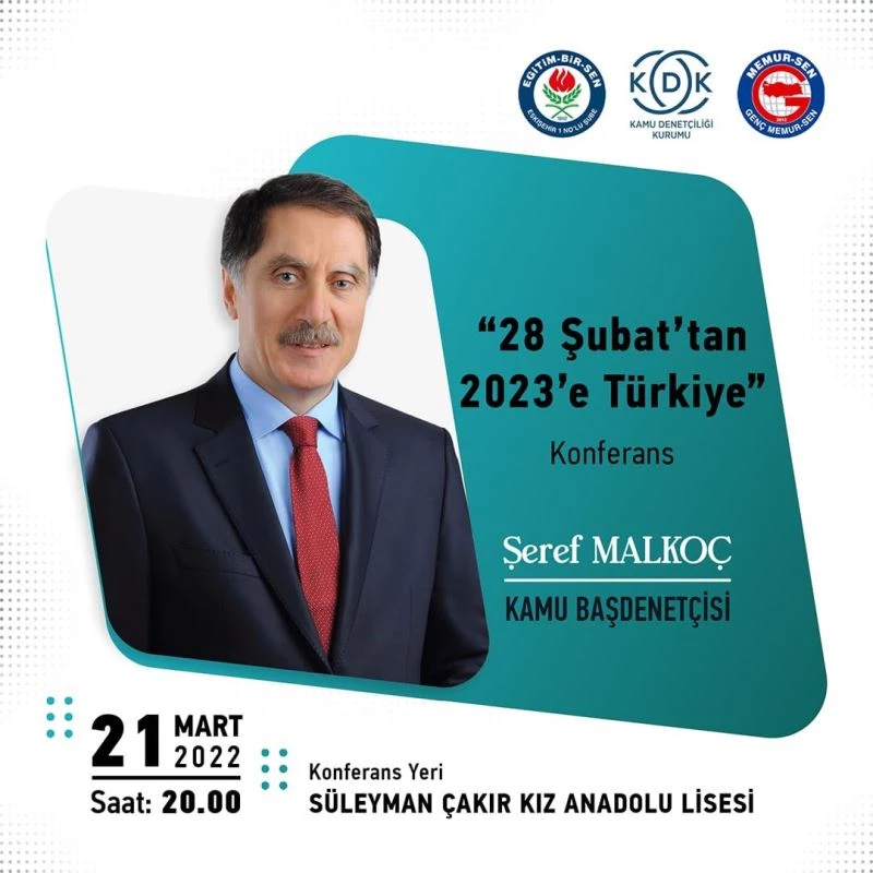 Şeref Malkoç Eskişehir’e geliyor
