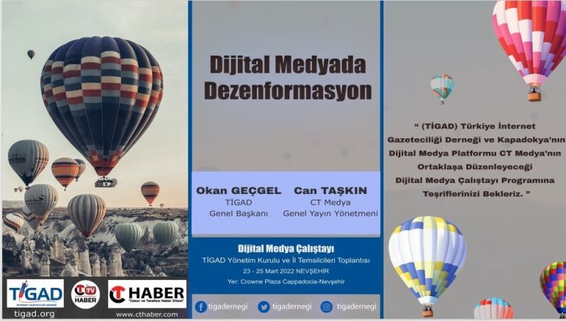 “Dijital Medyada Dezenformasyon” Çalıştayı Nevşehir’de yapılacak

