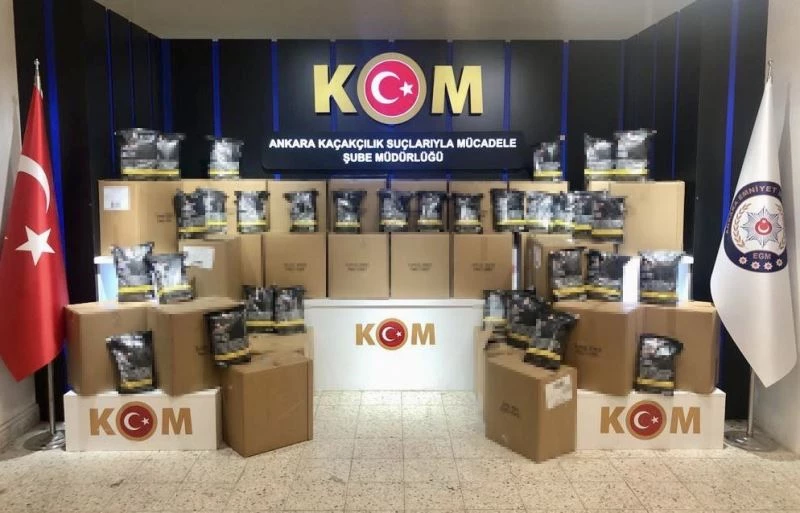 Başkentte bir tondan fazla kıyılmış tütün ele geçirildi
