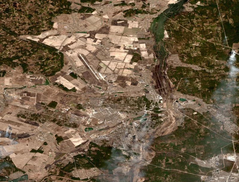 Ukrayna, Rus saldırıları sonrası uydudan görüntülendi
