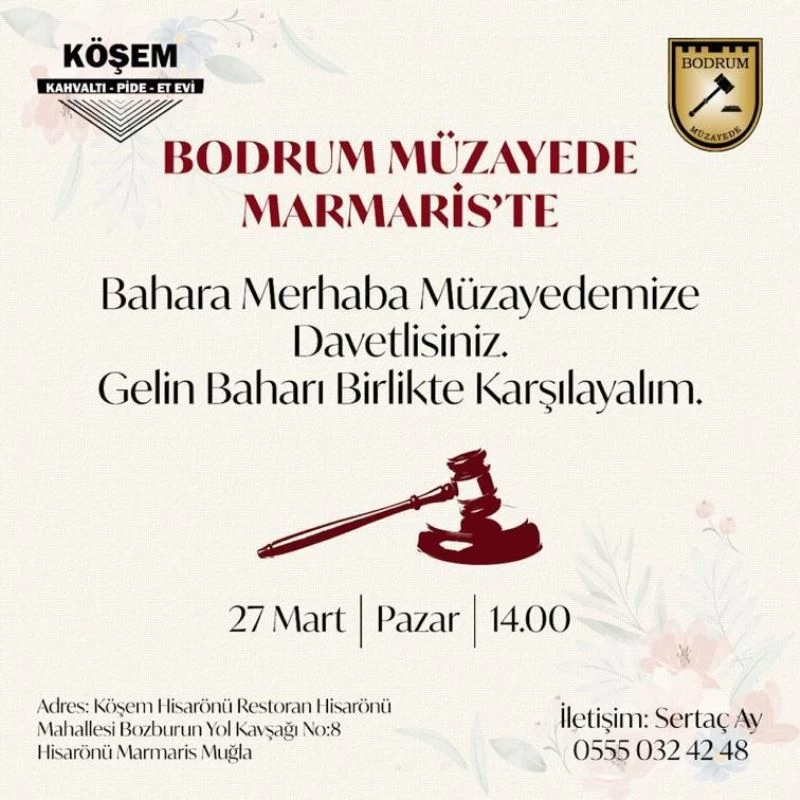 Bodrum Müzayede, “Bahara Merhaba” demeye hazırlanıyor

