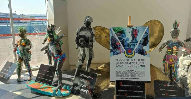 Deniz ve sahillerdeki atıklar TED öğrencilerinin elinde sanata dönüştü
