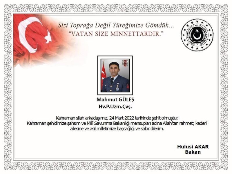 MSB: “İzmir’de eğitim esnasında yaşanan silah kazası sonucunda 1 asker şehit oldu”
