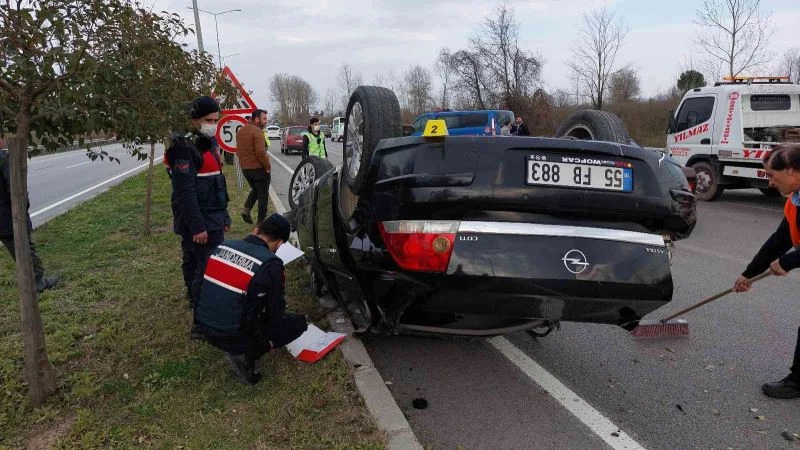 Takla atan otomobilin sürücüsü araçtan fırlayarak hayatını kaybetti
