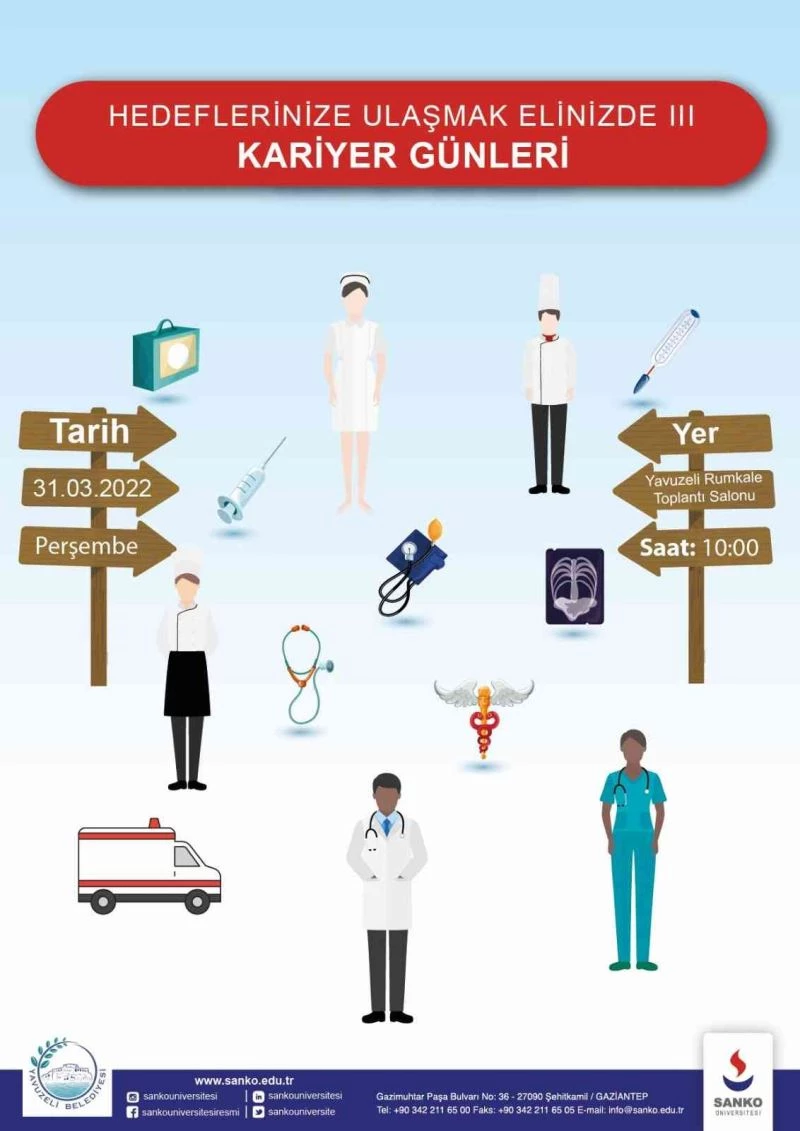 SANKO Üniversitesi’nden Yavuzeli ve Araban’da kariyer günü

