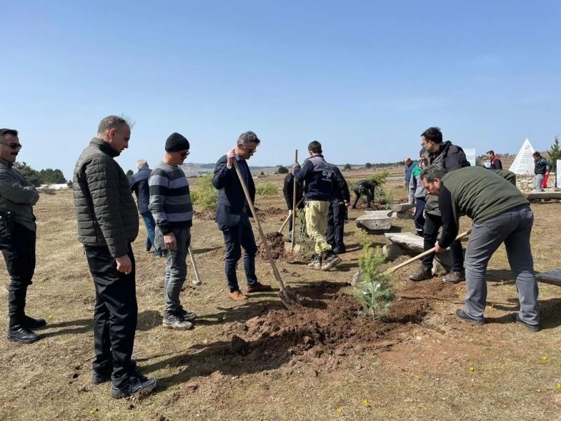 Kurtuluşunun 100. yılında Demirci Akıncılar Anıtının olduğu alan ağaçlandırıldı
