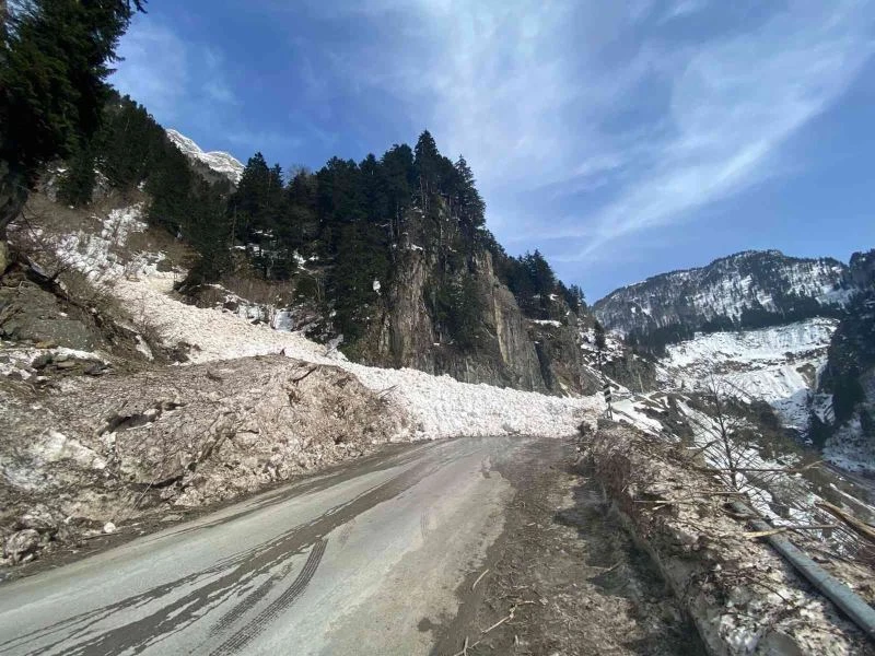 Çığ düşmesi sonucu Bayburt-Araklı kara yolu tekrar ulaşıma kapandı
