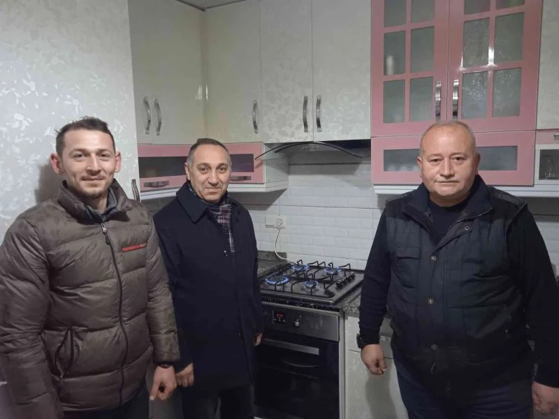 Dereli ilçesinde ilk doğalgaz açıldı
