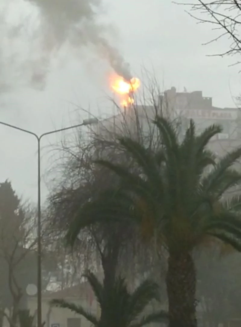 Lokantanın bacasında yangın çıktı
