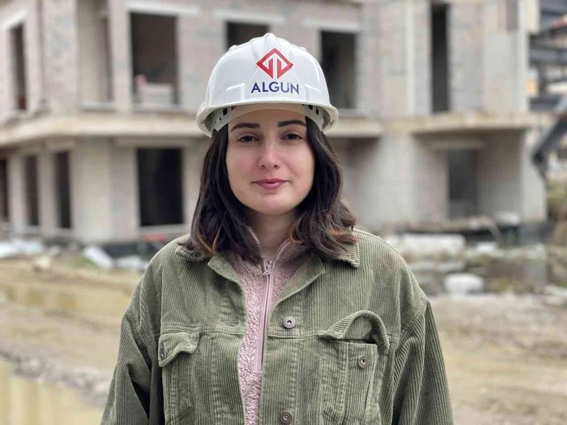 300 kişinin çalıştığı şantiyenin tek kadın mühendisi
