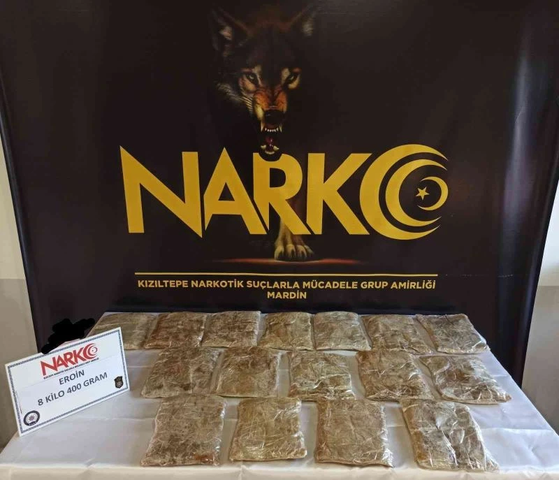 Mardin’de vücutlarına sardıkları 8 kilo eroin ile yakalanan 2 şahıs tutuklandı
