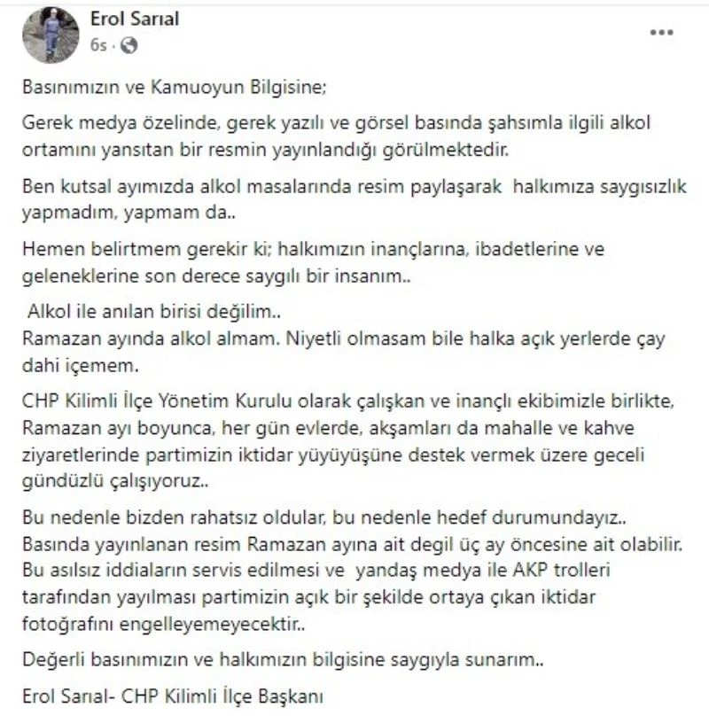 CHP’li üyenin 