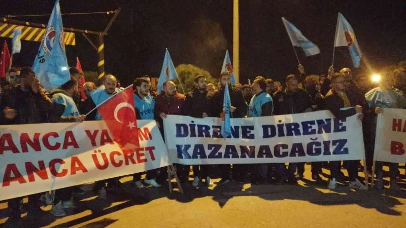 Toplu iş sözleşmeleri tamamlanamadı işçiler eylem yaptı
