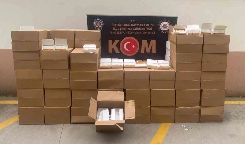 Hatay’da 680 bin kaçak makaron ele geçirildi
