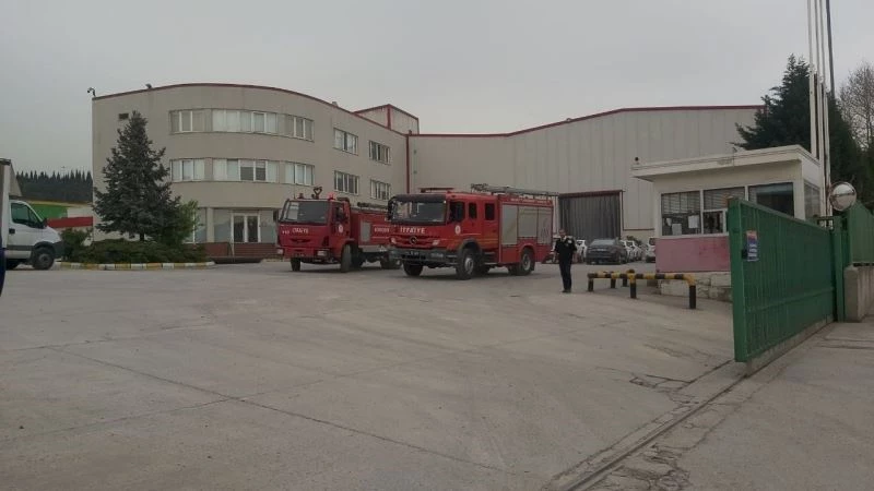 Fabrikanın üretim bölümünde çıkan yangın söndürüldü
