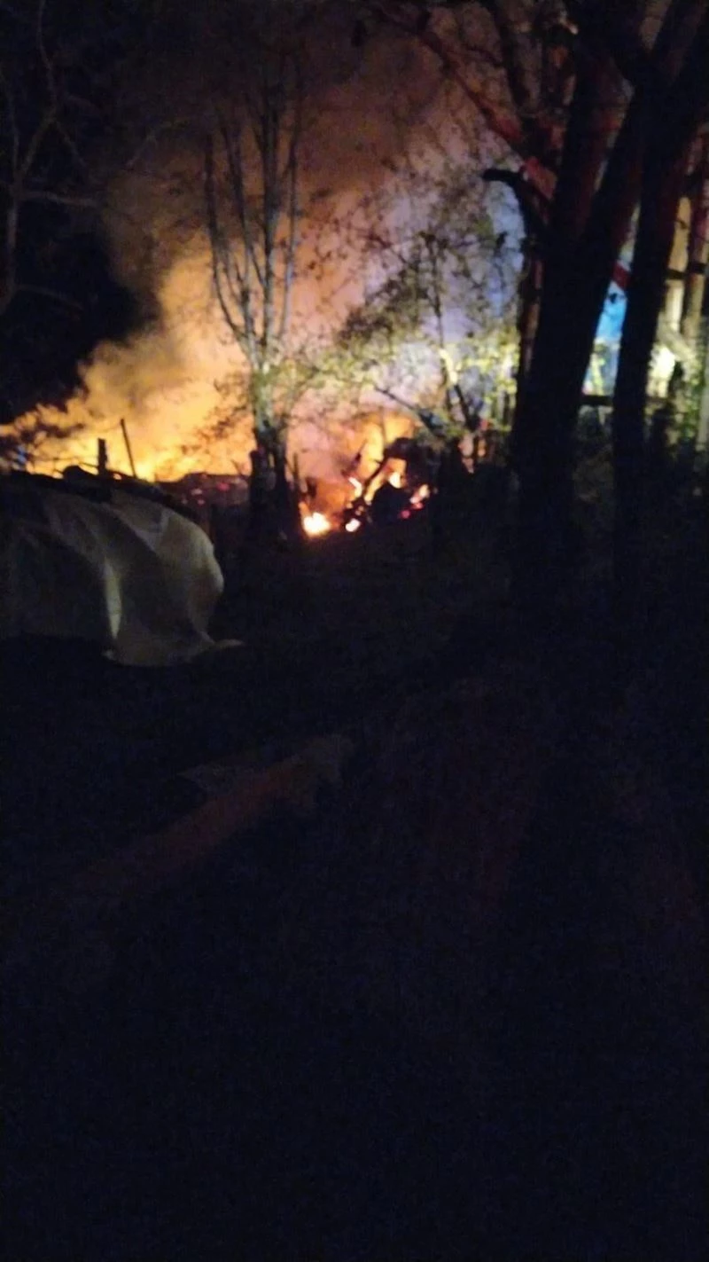 Ahmetoğlu köyündeki yangında ev kullanılamaz hale geldi
