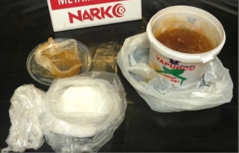 Sabun kutusundan uyuşturucu çıktı
