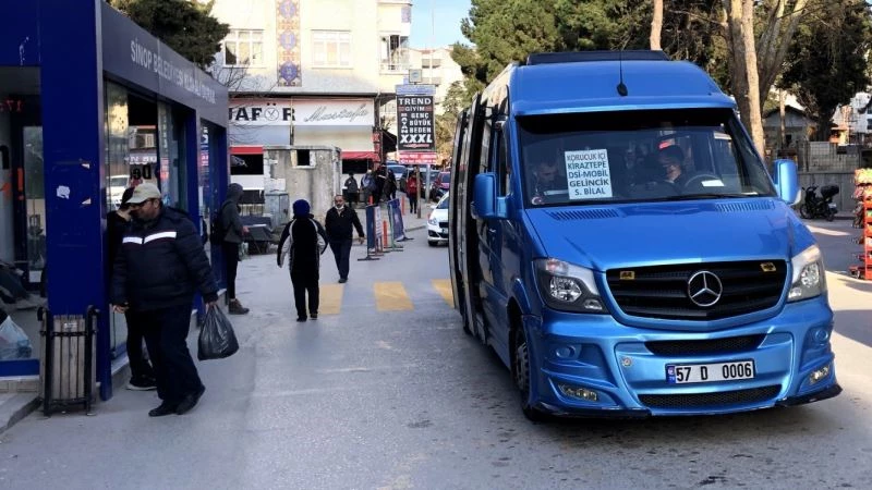 Sinop’ta dolmuş ücretlerine 75 kuruş zam
