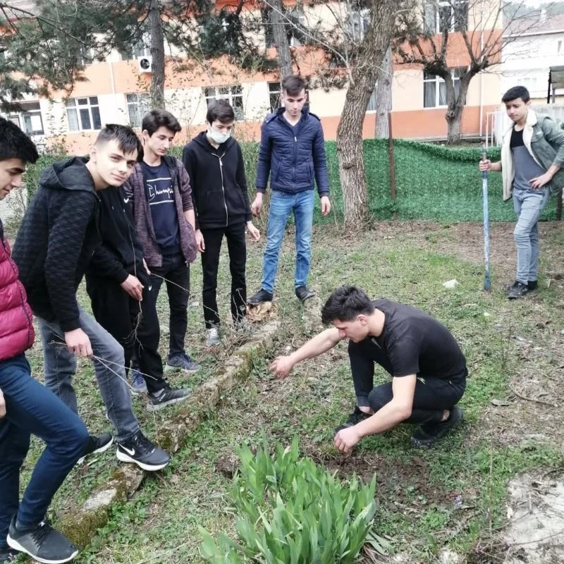 Okul bahçeleri meyve fidanlarıyla zenginleşiyor
