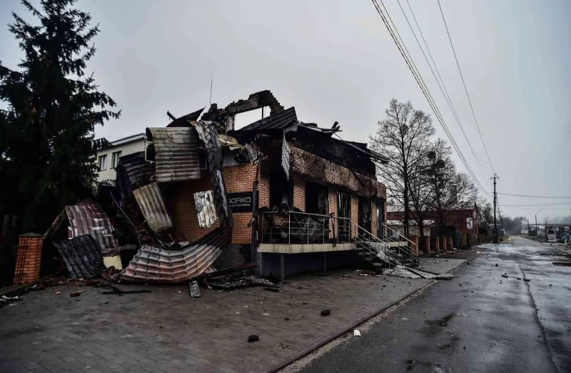 Ukrayna’nın Stoyanka kentinde acı manzara
