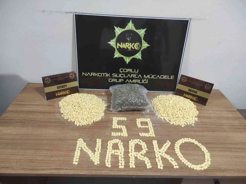 İstanbul’dan Çorlu’ya uyuşturucu getirirken yakalandı
