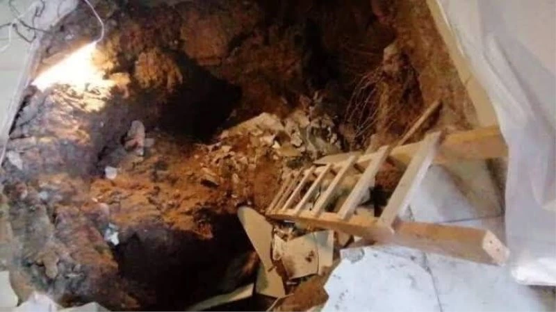 Evinde uyurken uyuşturucu kaçakçılarının açtığı tünele düştü
