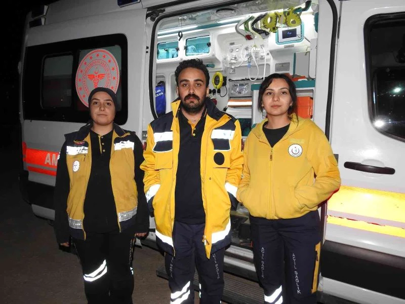 Hasta yakınları ambulansı kaçırmak istedi
