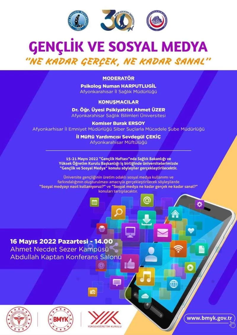 ‘Gençlik ve Sosyal Medya’ söyleşileri yapılacak
