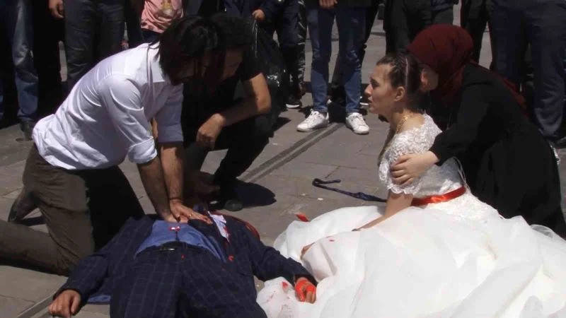 Gerçeğini aratmayan senaryo, herkes gerçek sandı: Maganda kurşununa karşı tiyatrolu uyarı
