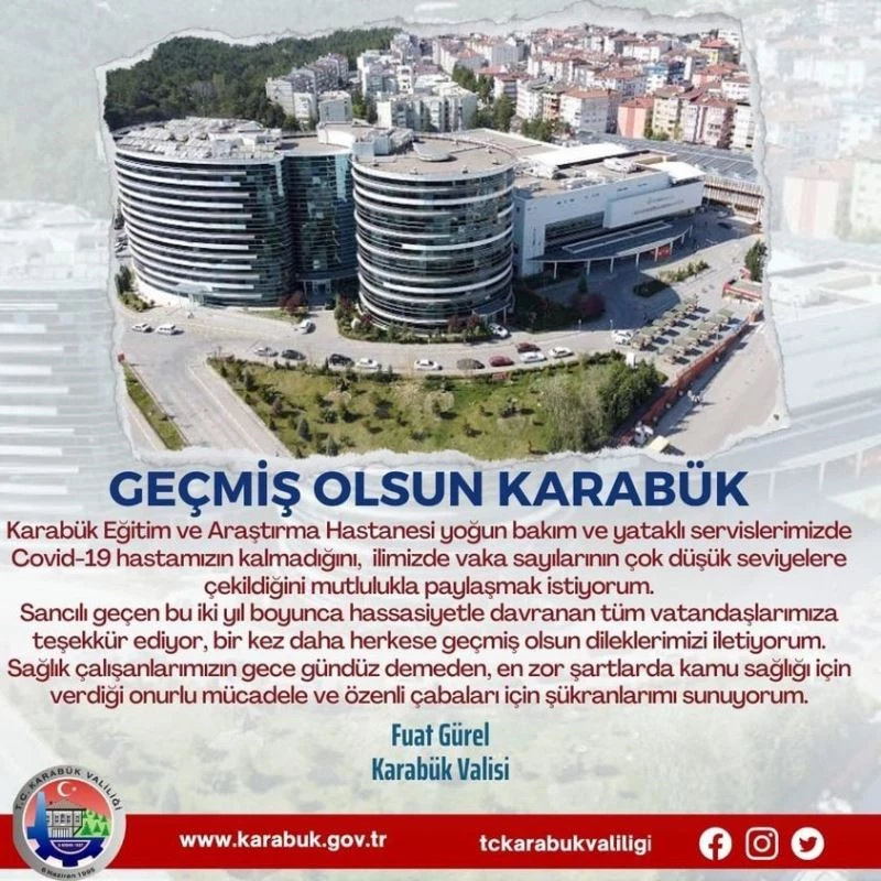 Karabük’te covid-19 vakaları sıfırlandı
