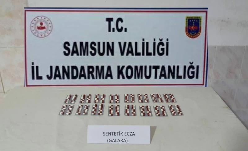 Jandarma ekipleri 224 adet sentetik ecza ele geçirdi
