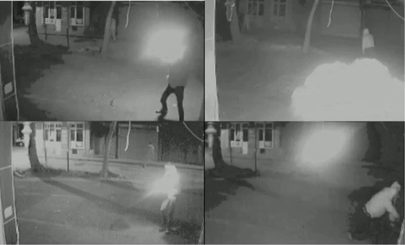 Samsun’da molotoflu saldırının görüntüleri ortaya çıktı
