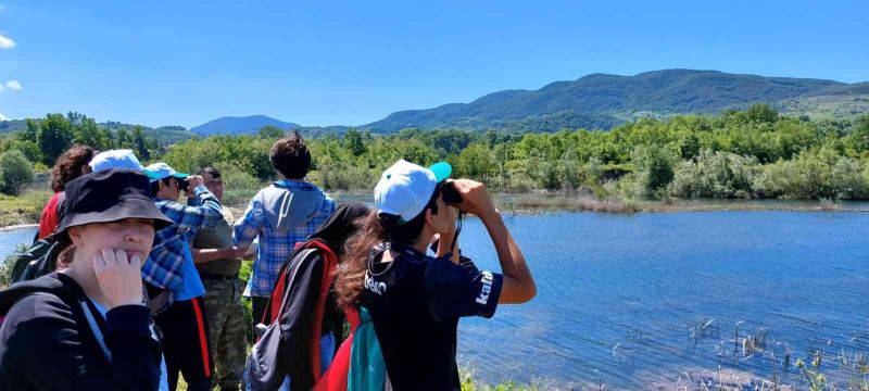 Lise öğrencileri Filyos Nehri Havzası’nda kuş gözlemledi
