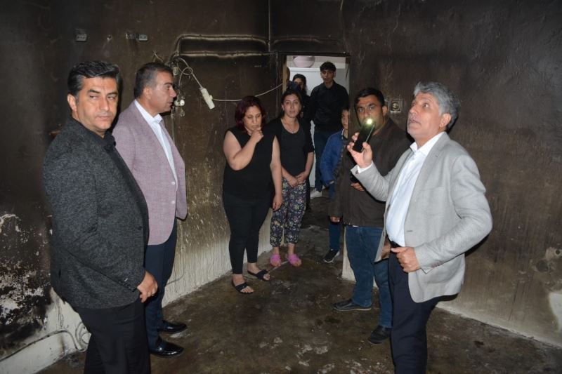 Başkan Yavuz’dan evi yanan aileye destek sözü
