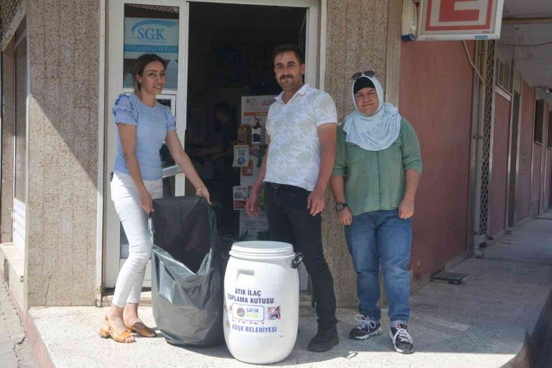 Köşk Belediyesi biriken atık ilaçları toplamaya başladı
