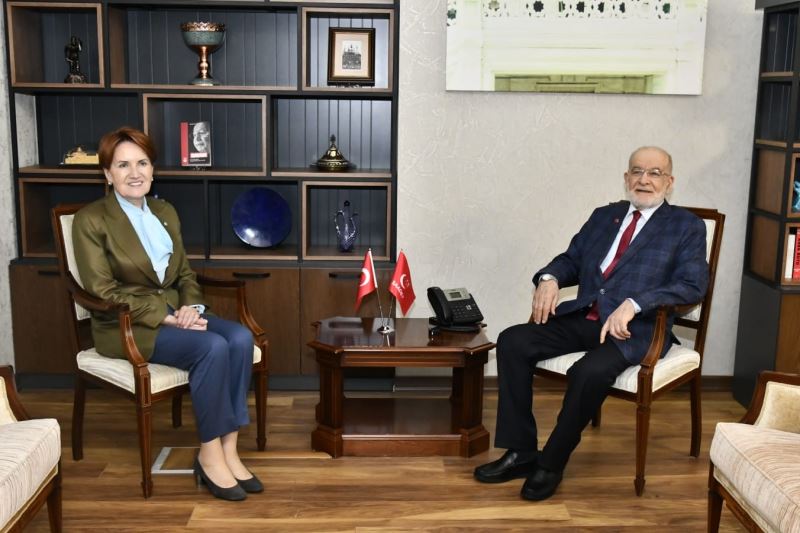Akşener, Saadet Partisi Genel Başkanı Karamollaoğlu’nu ziyaret etti
