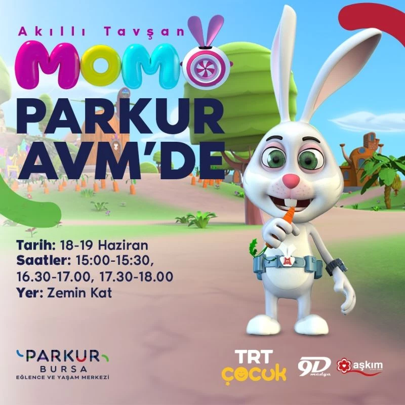 Akıllı Tavşan Momo Parkur AVM’ye geliyor

