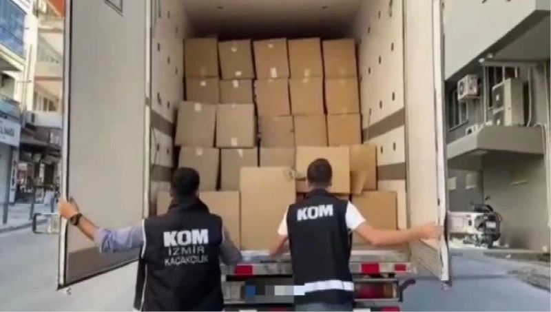 Kamyon kasasından 3 milyon 87 bin kaçak sigara ele geçirildi
