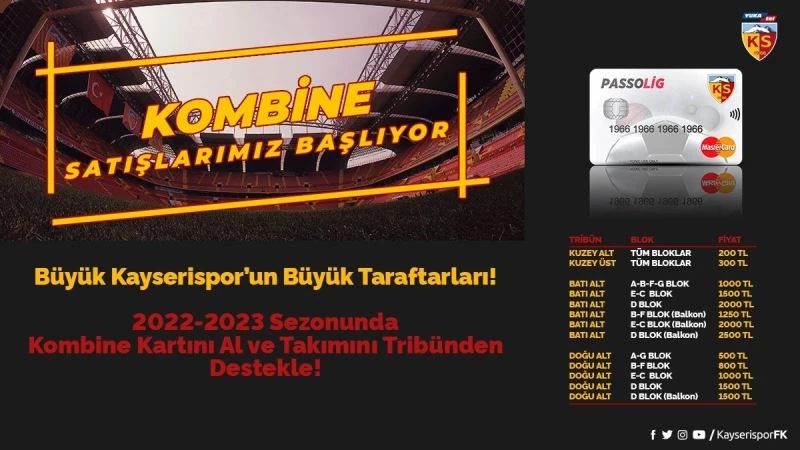 Kayserispor, kombine bilet fiyatlarını belirledi
