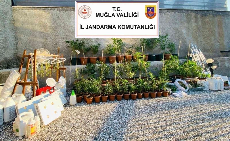 Fethiye’de lüks villaya uyuşturucu baskını
