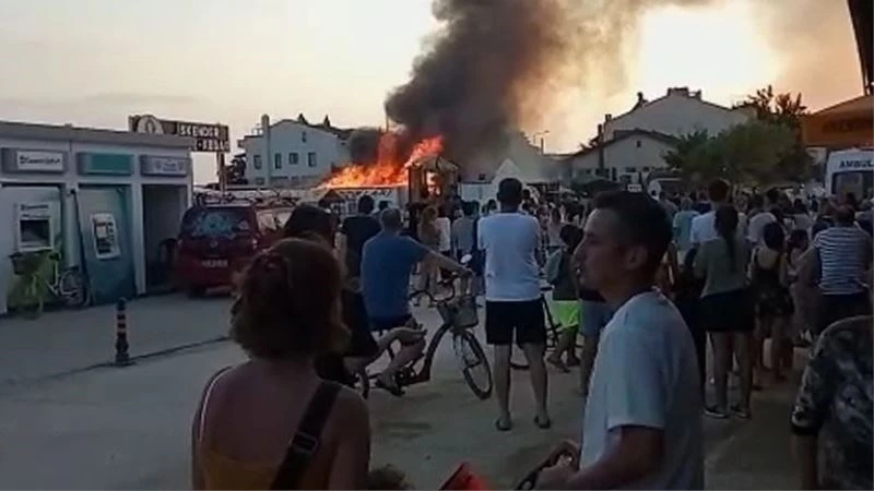 Erikli’de korkutan yangın
