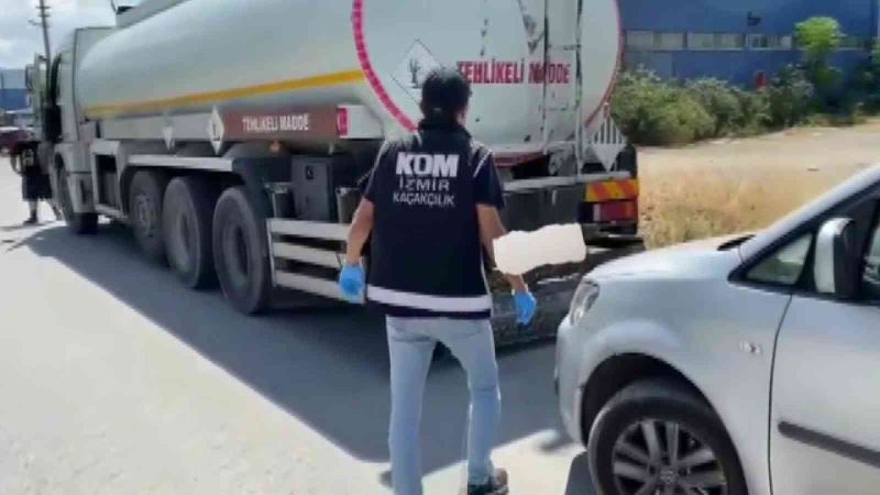 İzmir’de çevreye zararlı 23 ton karışımlı akaryakıt ele geçirildi
