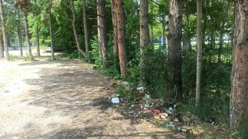 Piknikçiler çöplerini bırakıp gitti
