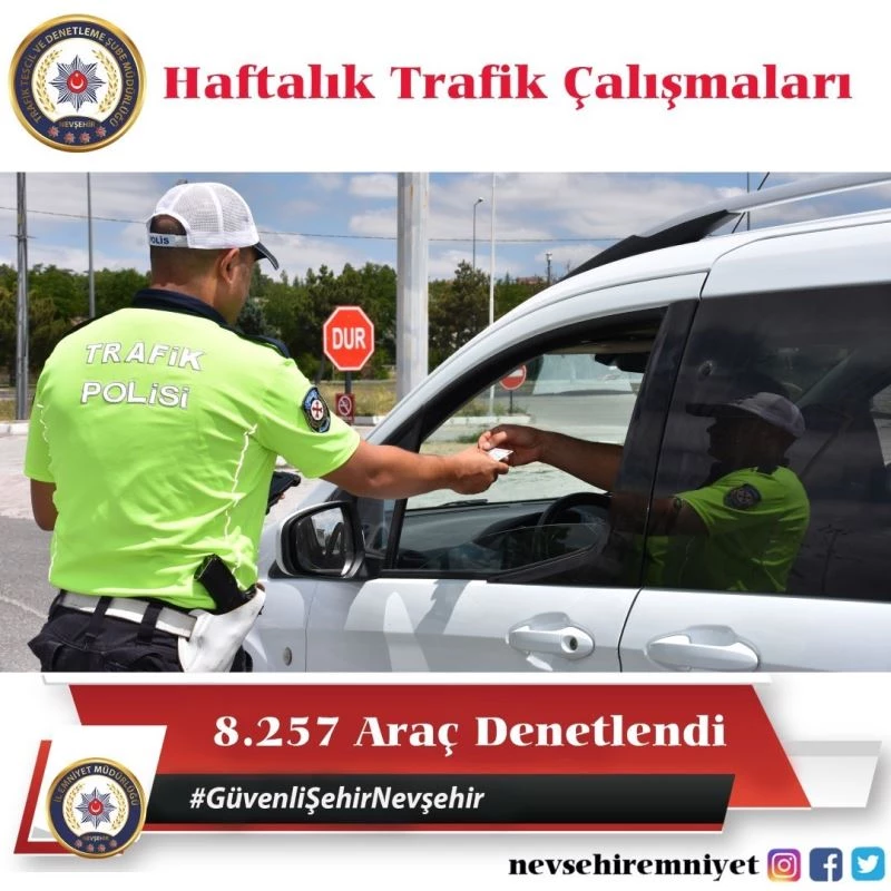 Nevşehir’de 8 bin 257 araç sorgulandı
