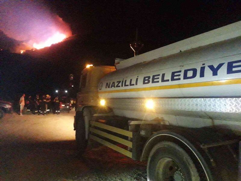 Nazilli Belediyesi’nden Söke’deki yangının söndürme çalışmalarına destek
