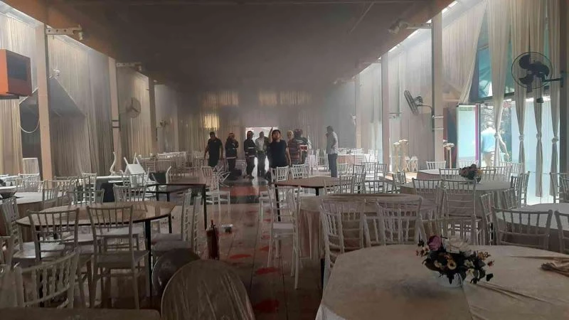 Düğün salonun kundaklandığı iddiası ekipleri harekete geçirdi
