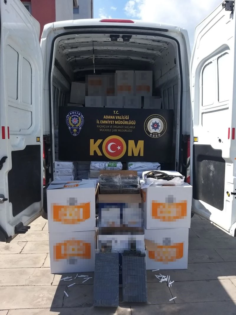 Adana’da 3 milyon 230 bin kaçak makaron ele geçirildi