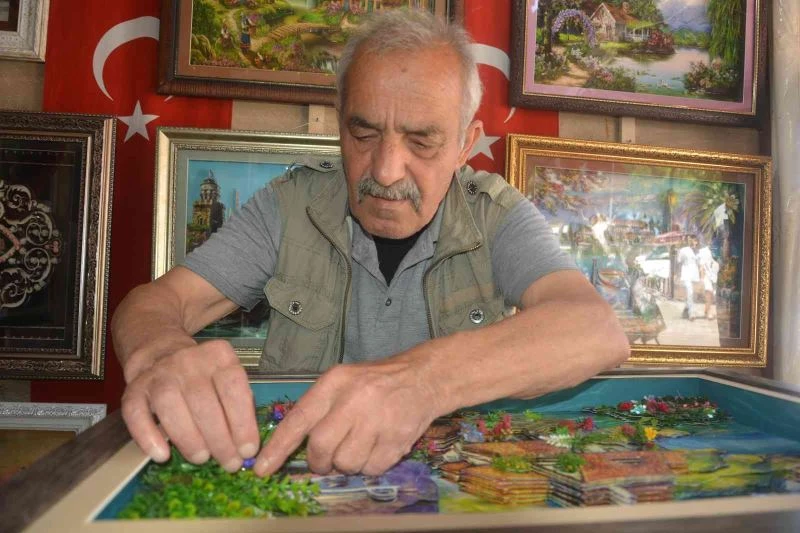 Emekli öğretmendi, şimdi rölyef ustası oldu
