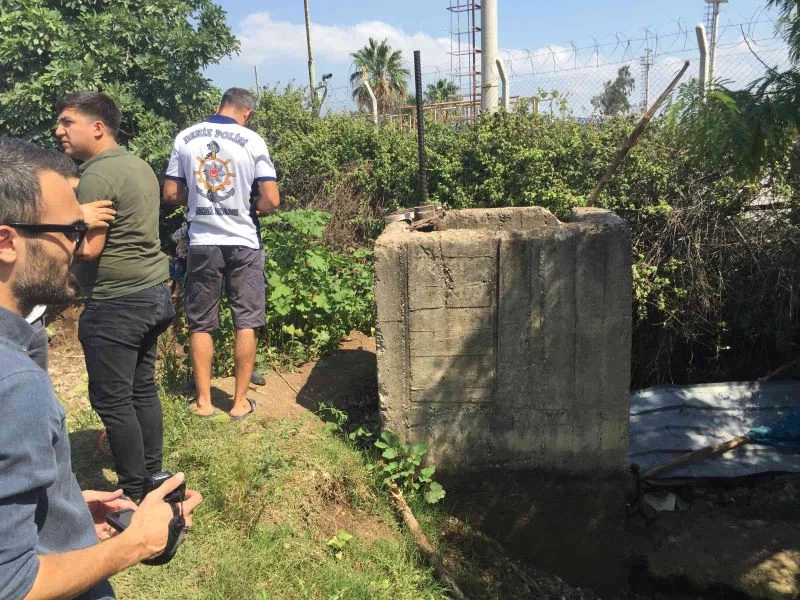 Tarlaya su gelmeyince sulama borusunda ceset bulundu
