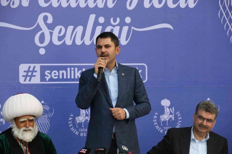 Bakan Kurum 63. Uluslararası Akşehir Nasreddin Hoca Şenliği’ne katıldı
